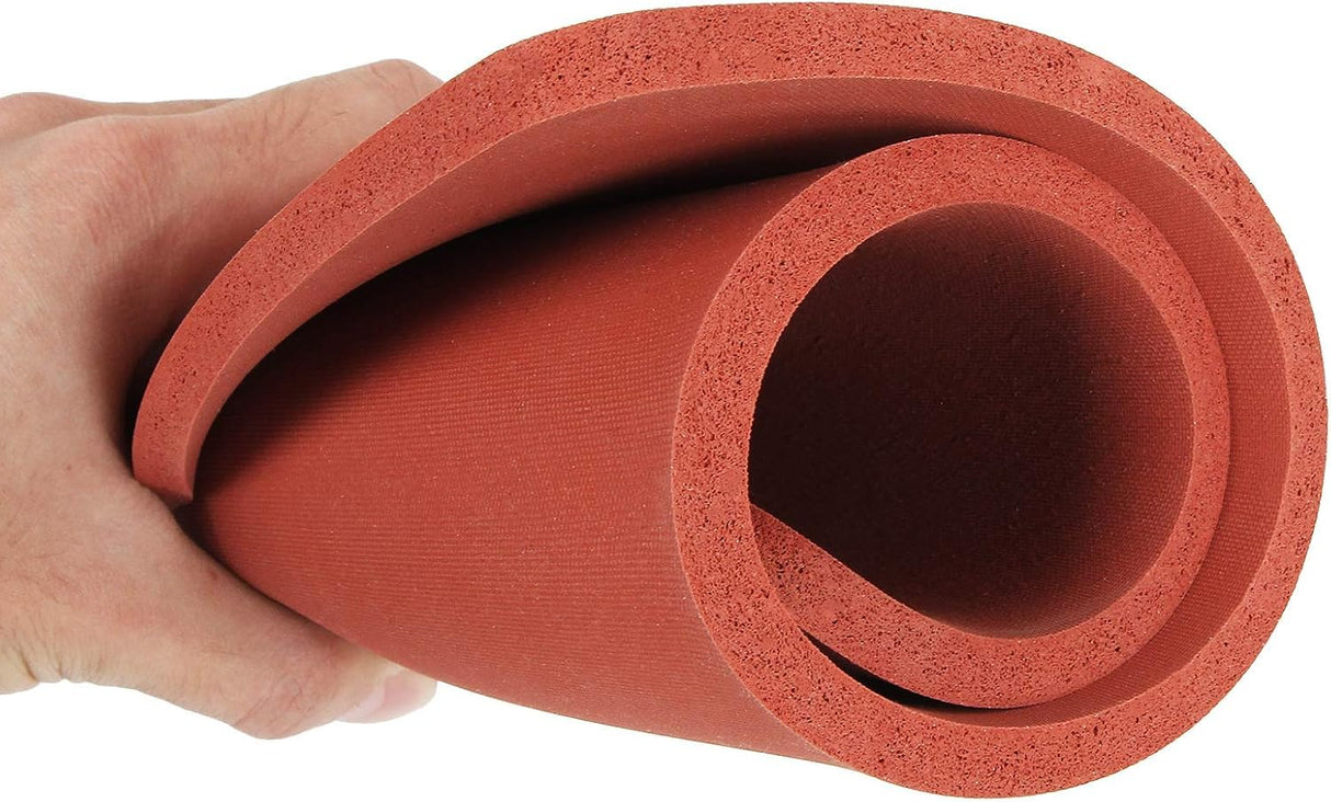 15 x15 Inch Silicone Heat Press Mat Pad, 5/16” Thickest Silicone Heat Mat for Heat Press Machine Flat Heat Transfer Press Replacement Pad (Red) LOEQIAN