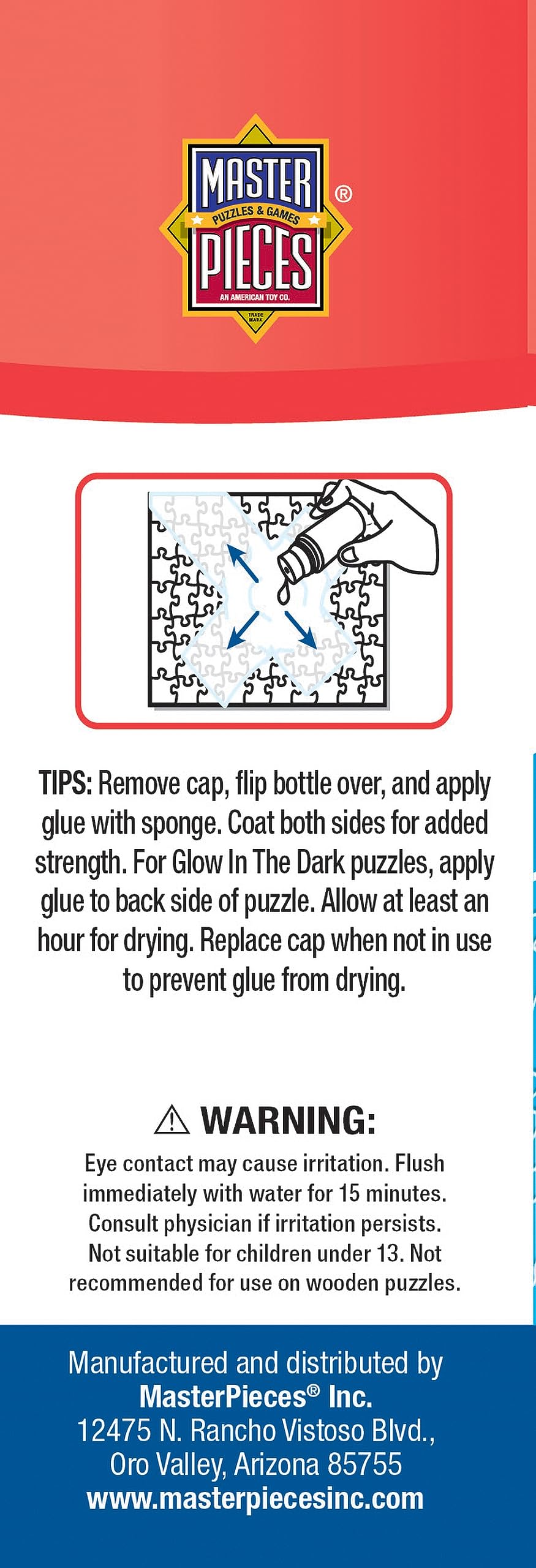 Puzzle Accessories - 5oz Glue with Sponge Applicator Masterpieces