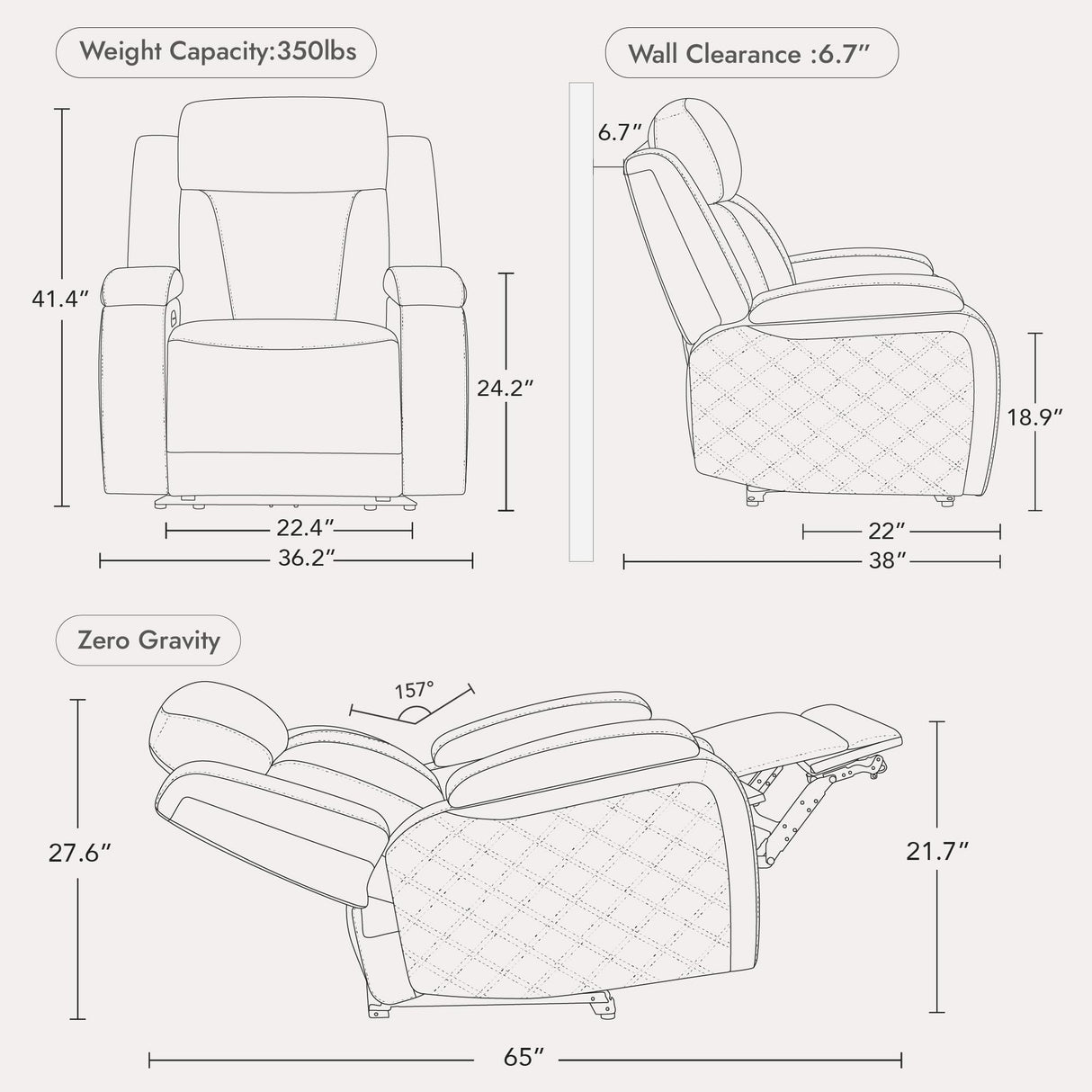 Watson & Whitely Genuine Leather Power Recliner Chairs for Adults, Zero Gravity Recliner with Power Headrest & Hidden Storage, Electric Reclining Sofa Chair for Living Room, Home Office, Dark Brown Watson & Whitely