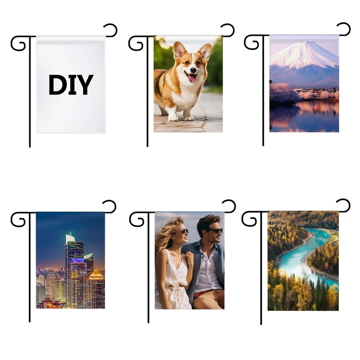 10 PCS sublimation garden flags blank christmas garden flag 17.7×11.8 Inch Polyester Banners Flag for Outdoor Courtyard Decoration ORJ