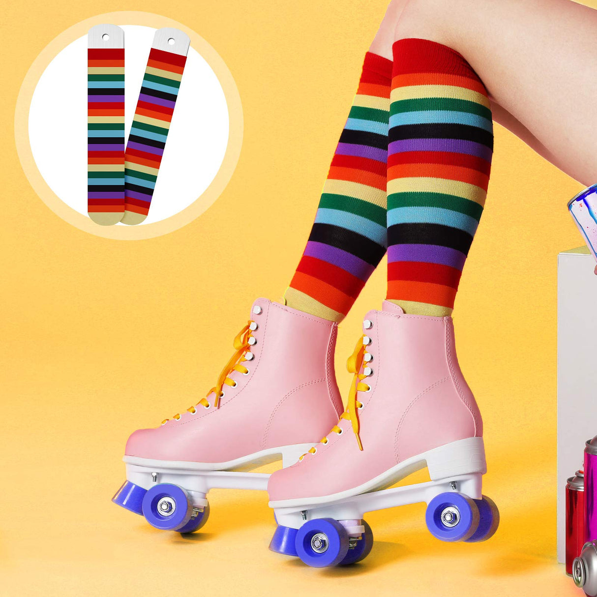 Coume 4 Pieces Sublimation Blank Socks Set, Including 2 Pieces Metal Straight Style Sock Jigs, 2 Pairs Sublimation Blank Socks for Heat Press Transfer Dye Sublimation Printing DIY Pattern Designs Coume