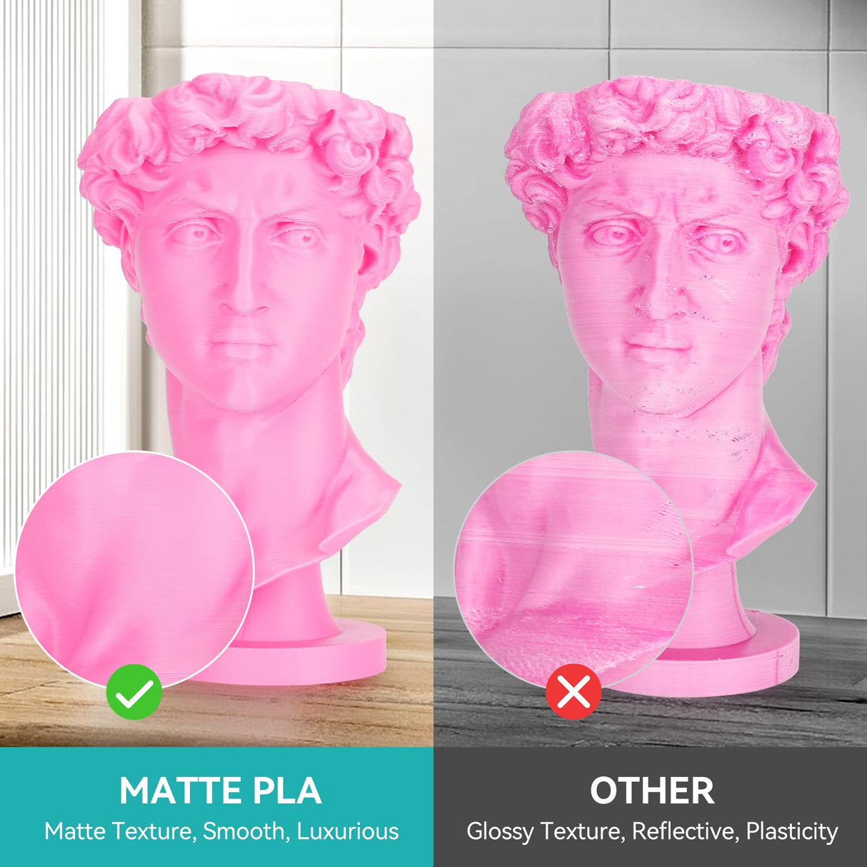 SUNLU PLA Matte 3D Printer Filament 1.75mm, PLA Filament 1kg Spool (2.2lbs), Dimensional Accuracy +/- 0.02mm, Matte White PLA SUNLU