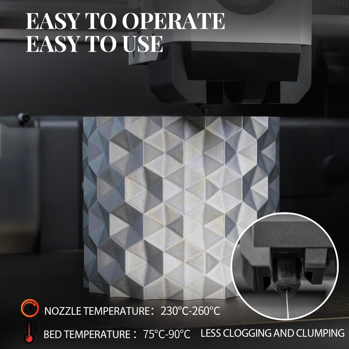 Metallic PETG Filament 1.75mm, TINMORRY Rapid PETG 3D Printing Filament, PETG with a Rapid Flow Rate, Compatible with Bambu Lab FDM 3D Printer, 1KG, Chrome/Metal Silver TINMORRY