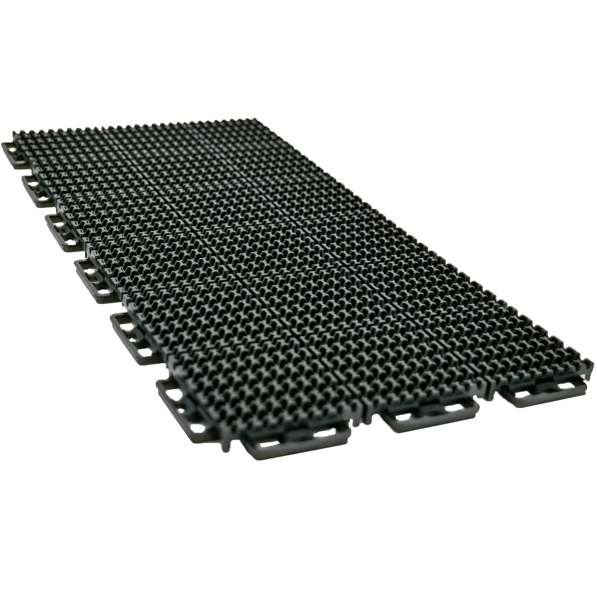 Caliber ProTech XT Garage Flooring and Trailer Deck Traction Tiles, 9” x 18” Interlocking Tiles, Black, 8-Pack Caliber