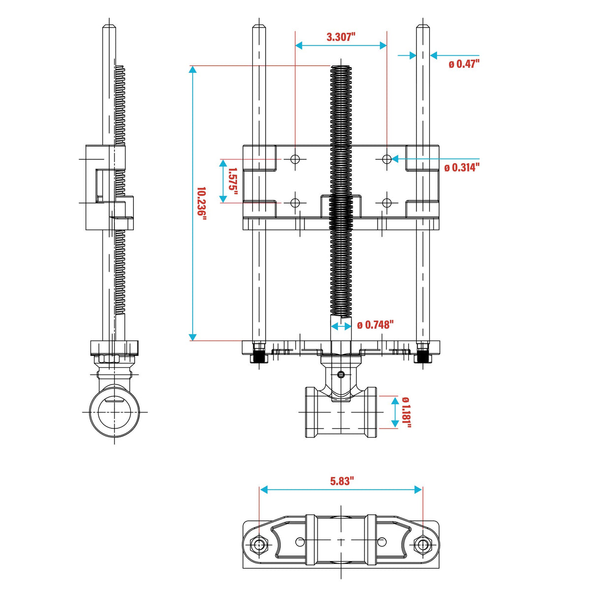 Groz 7-inch Woodworking Front Vise | Cast Iron Body and Socket | Quality Wood Handle | Exceptionally Sturdy | Perfect for Professional Craftsmen and Woodwork Studios (39020) Groz