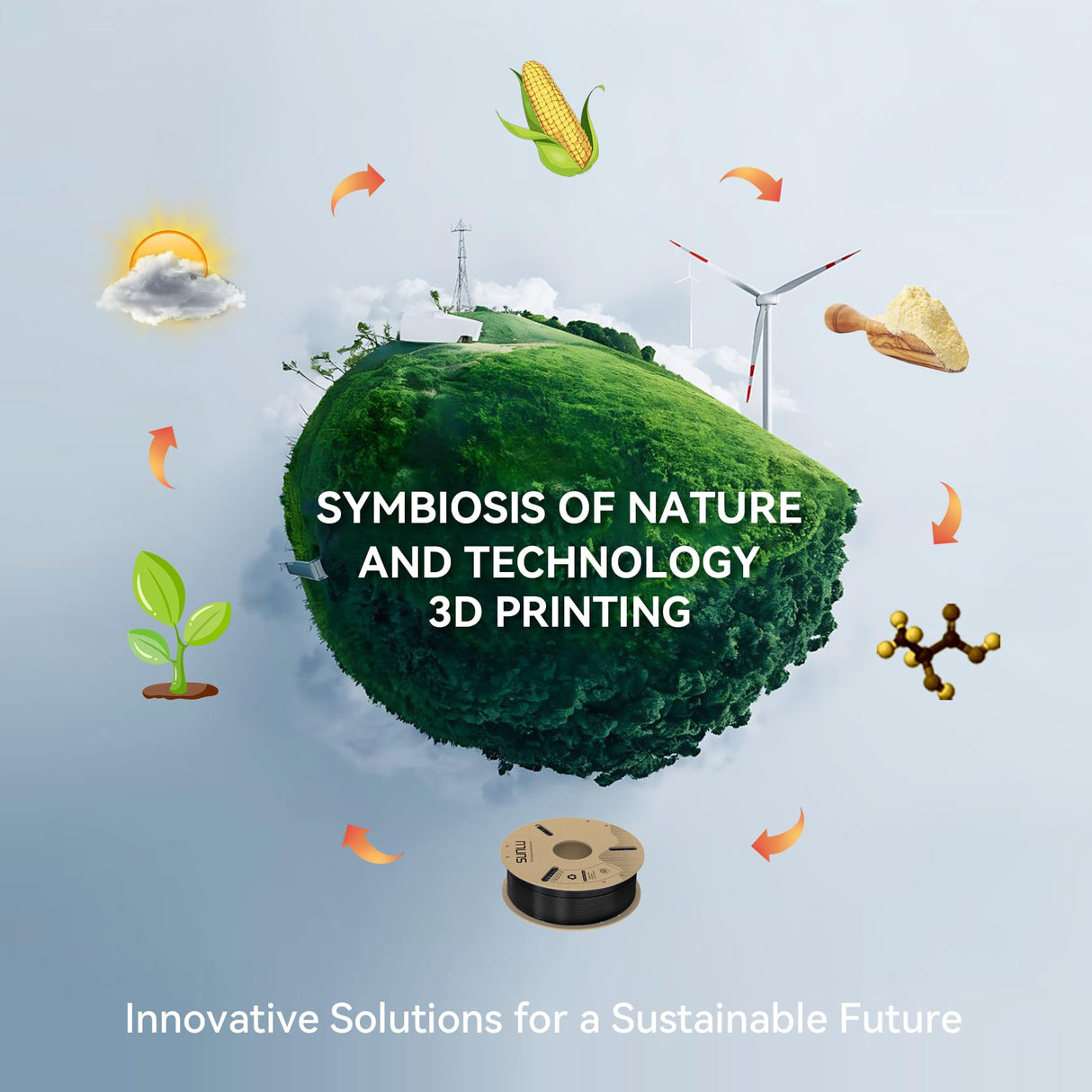 SUNLU PLA Filament 1.75mm, 3D Printer Filament 1.75mm ±0.02mm, Fit Most FDM 3D Printer, 1KG Cardboard Spool,4 Pack, 4KG in Total. (Black PLA) SUNLU