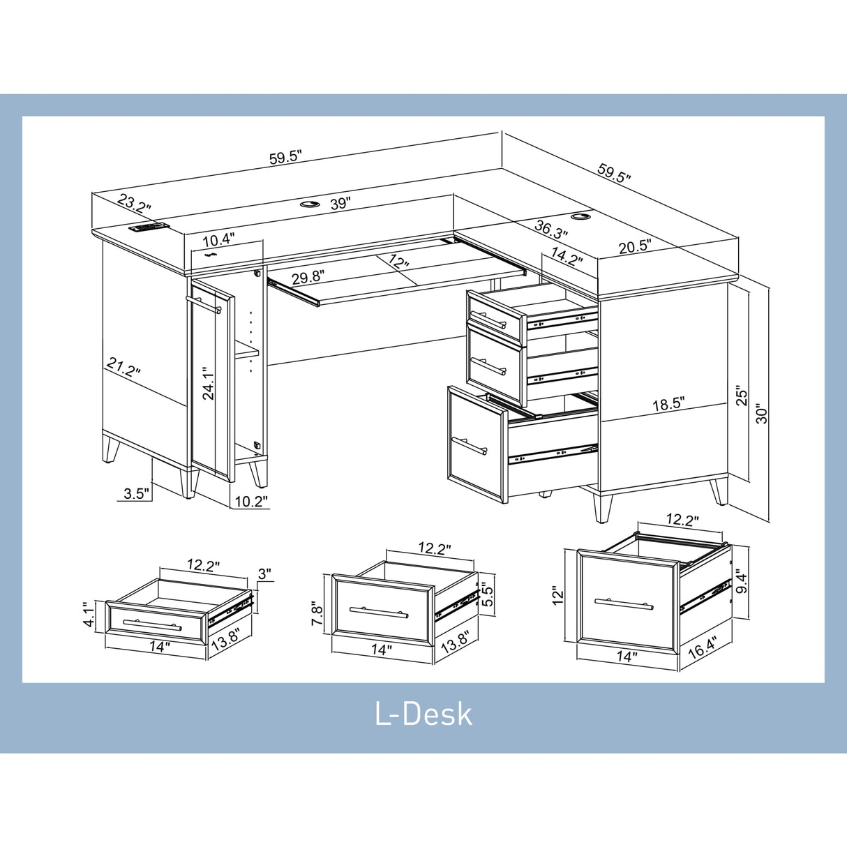 Realspace® Koru 60" W L-Shaped Corner Computer Desk with Integrated Power & Charging, Espresso Oak Realspace