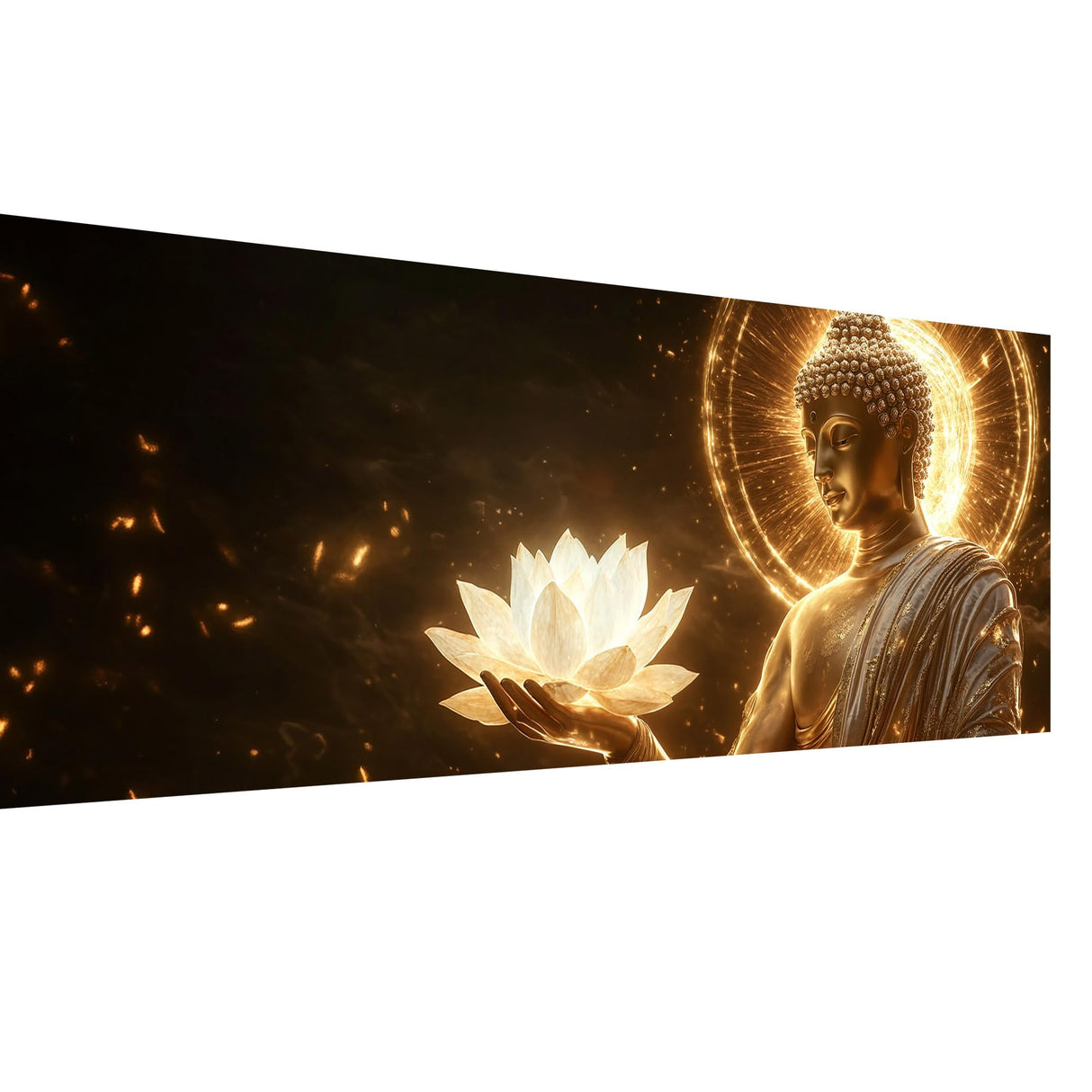 SKRYUIE 5D Large Diamond Painting Kits The Buddha - DIY Diamond Art Kits for Adults Flower, Full Round Drill - Crystal Embroidery Cross Stitch - Craft for Wall & Office Decor - 12x30 inch / 30x80 cm SKRYUIE