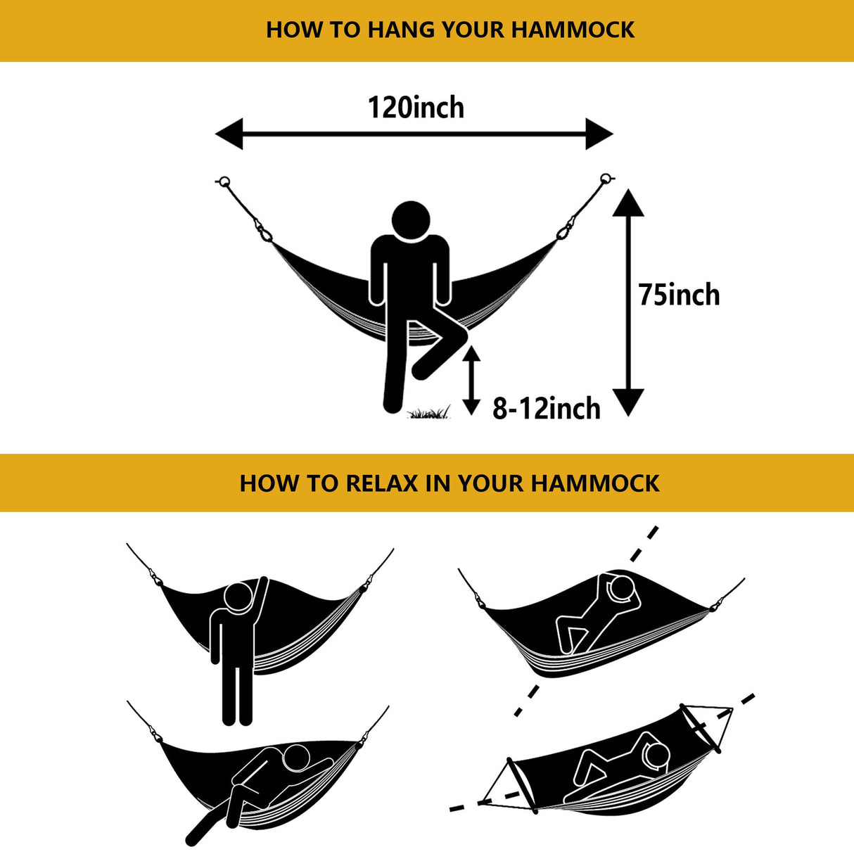 ROOITY Double Hammock Brazilian Hammocks with Portable Carrying Bag,Soft Woven Fabric, Up to 450 Lbs Hanging for Patio,Trees,Garden,Backyard,Porch,Outdoor and Indoor XXX-Large Grey&White Stripe ROOITY