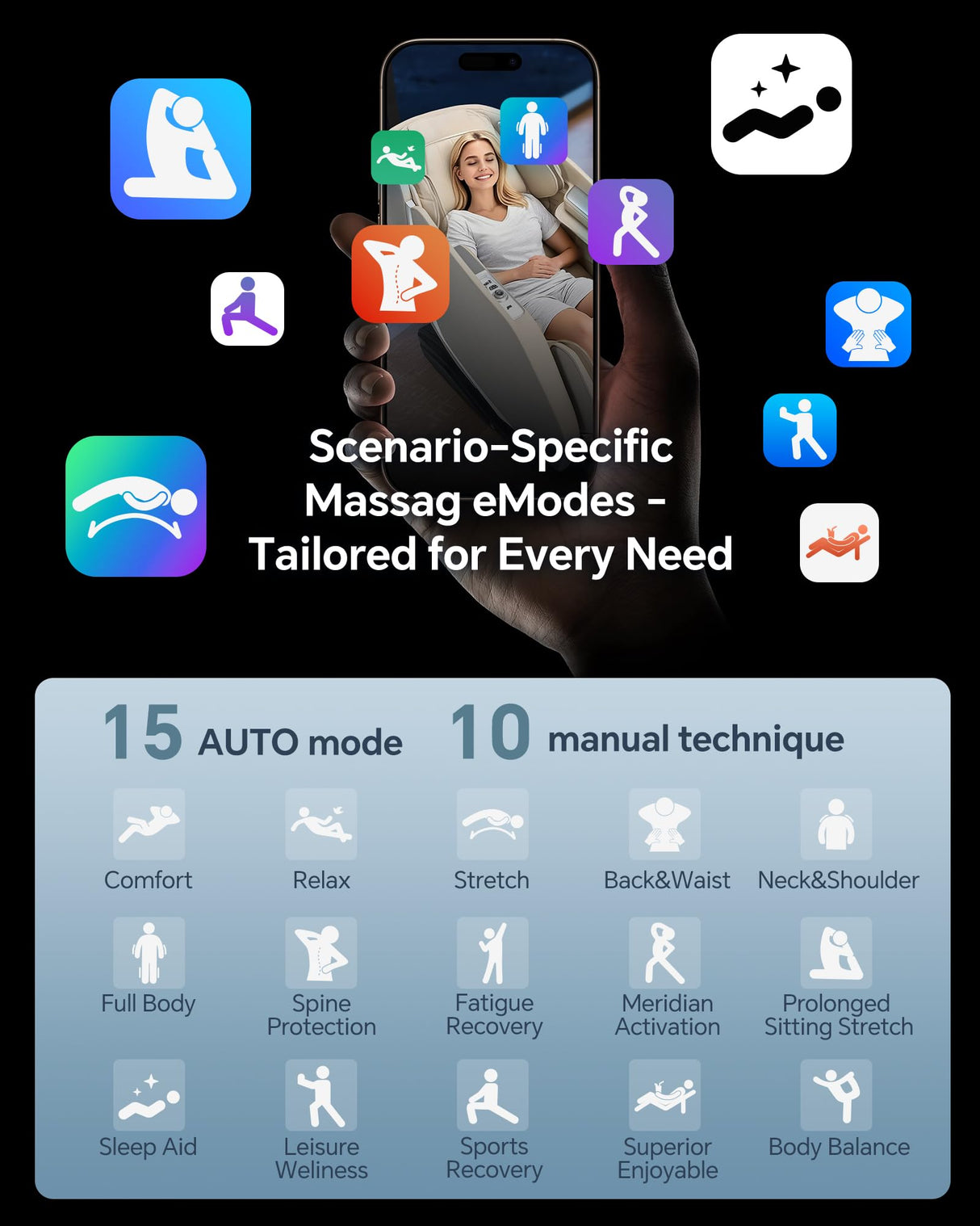 UIIU 4D Smart Massage Chair Full Body Zero Gravity Massage Chair Recliner,15+ Scene-Customized Massage Mode,Dual SL Massage Back Calf Heat Upgraded Animated Touchscreen App Control Large Size Beige UIIU