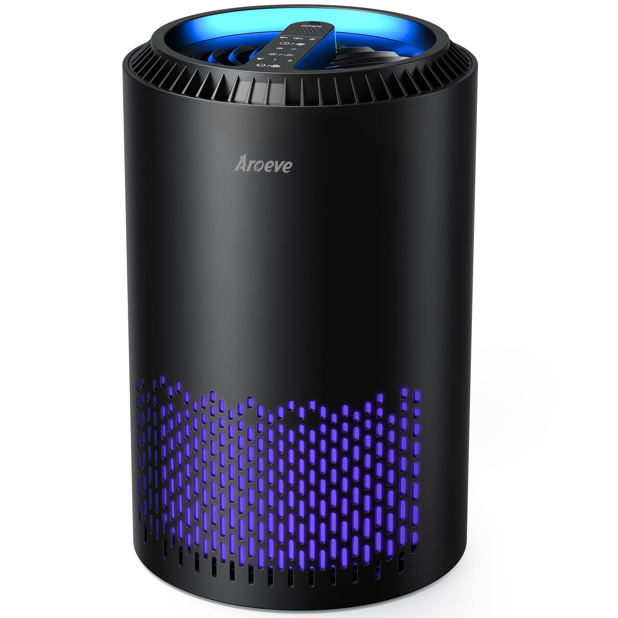 AROEVE Air Purifiers for Bedroom Home, Air Purifier For Smoke Pollen Dander Hair Smell Air Cleaner with Sleep Mode Speed Control For Bedroom Office, MK01- Black(Available for California) AROEVE