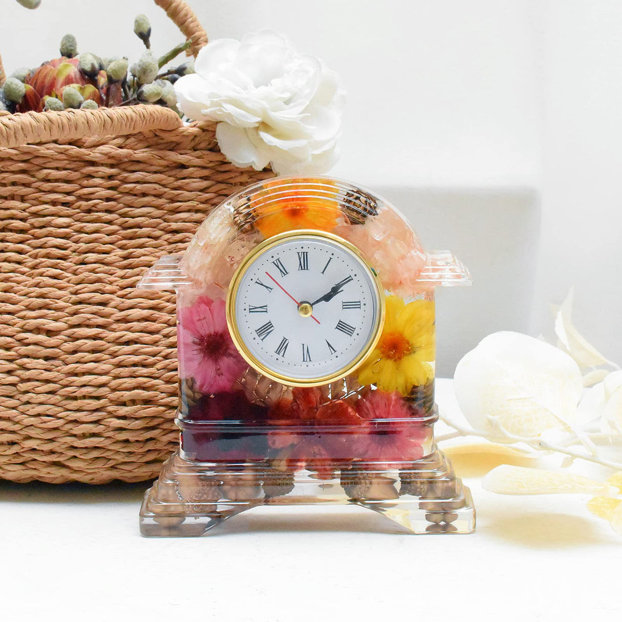 Sweet Password Resin Clock Molds, Table Clock Mold for Resin, Mantel Silicone Molds Kit for Epoxy Resin Casting, DIY Home Decor Christmas Gift with 2 Clock Faces Sweet password