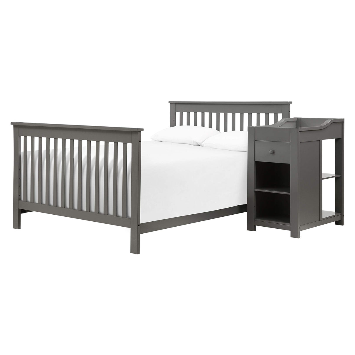 DaVinci Piedmont 4-in-1 Convertible Crib and Changer Combo in Slate DaVinci