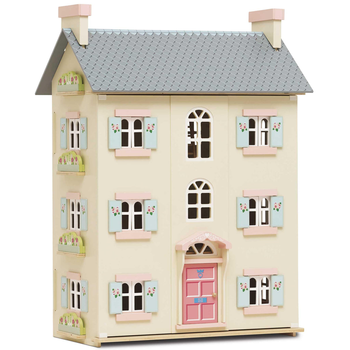 Le Toy Van - Gorgeous Cherry Tree Hall Large 4 Storey Wooden Doll House Play Set For Girls or Boys | Great As A Gift | Suitable for Ages 3+ Le Toy Van