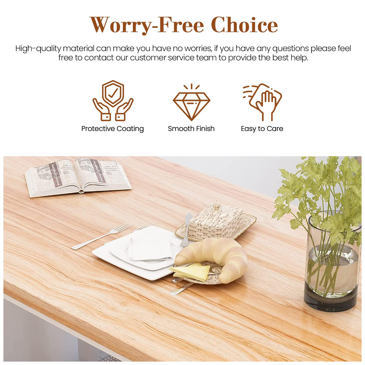 DKLGG Dining Table Set for 4, Kitchen Table Set with 2 Dining Bench, Farmhouse Wooden Dining Room Table Set for 4 Breakfast Nook Table Set for Small DKLGG