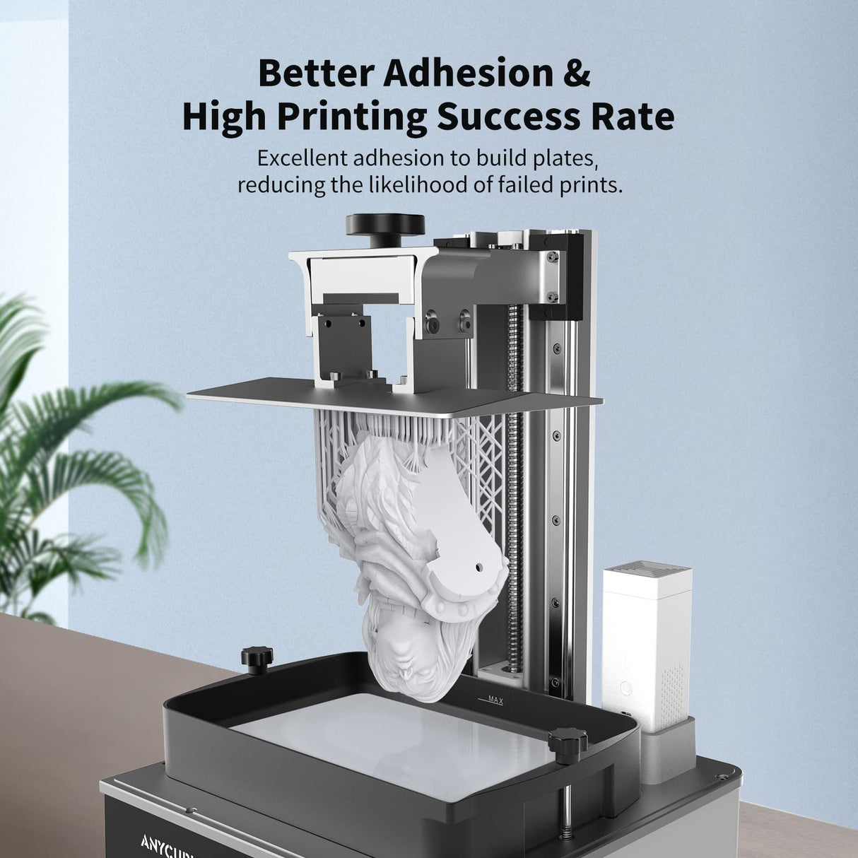 ANYCUBIC Water Washable 3D Printer Resin, 405nm High Precision UV-Curing 3D Resin, Low Shrinkage Standard Photopolymer Resin for 8K Capable LCD DLP Resin 3D Printer Printing (White, 500g) ANYCUBIC