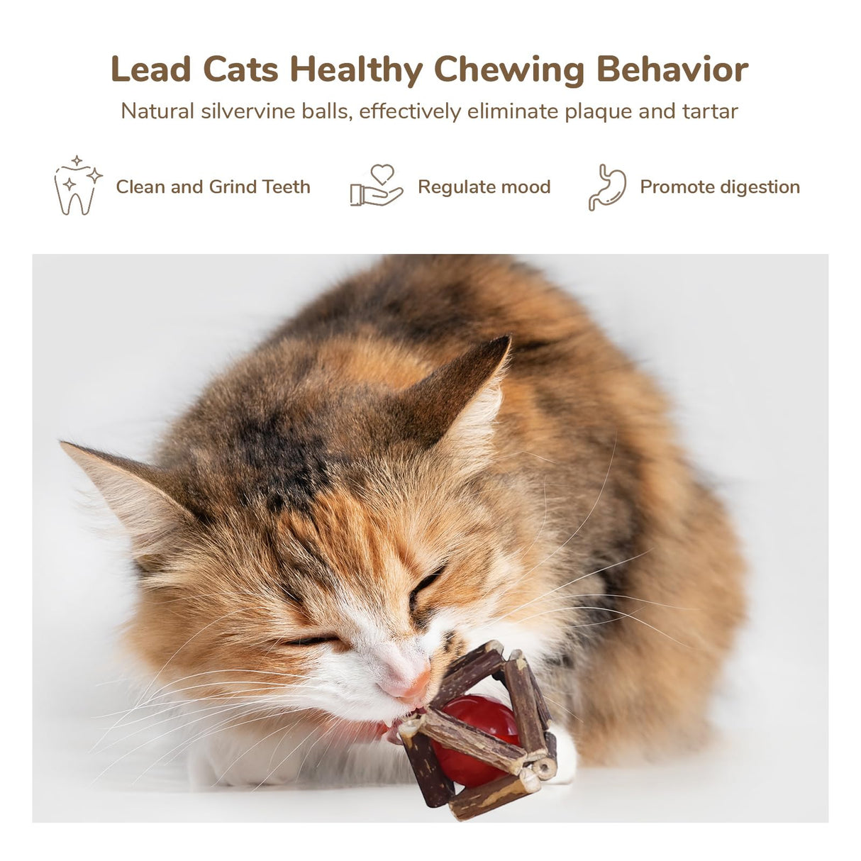 FUKUMARU Cat Tree, 4 in 1 Large Modern Cats Tower with Jute Scratching Post and Hammock, Wood Cat Condo with silvervine balls, Cat Climber Stand Playhouse for Indoor Cats, Retro Style FUKUMARU