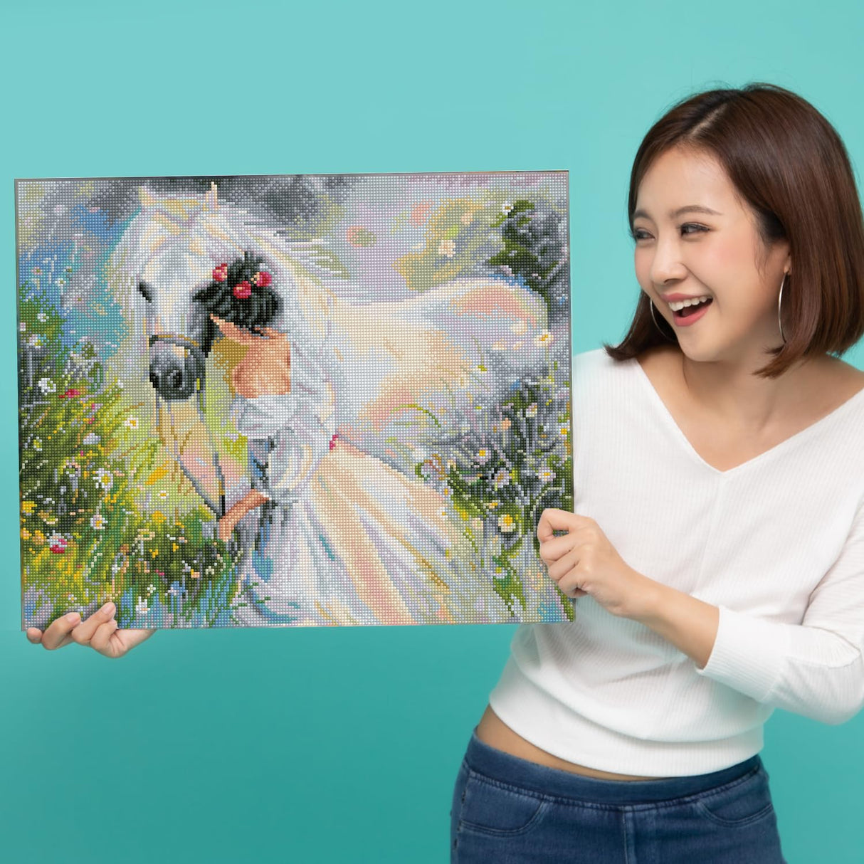 DIAMOND DOTZ Field of Dreams Diamond Painting Kits for Adults - Diamond Art Kits a Relaxing Creative Craft Kit with Dotz Gems 16.1x19.7 DIAMOND DOTZ