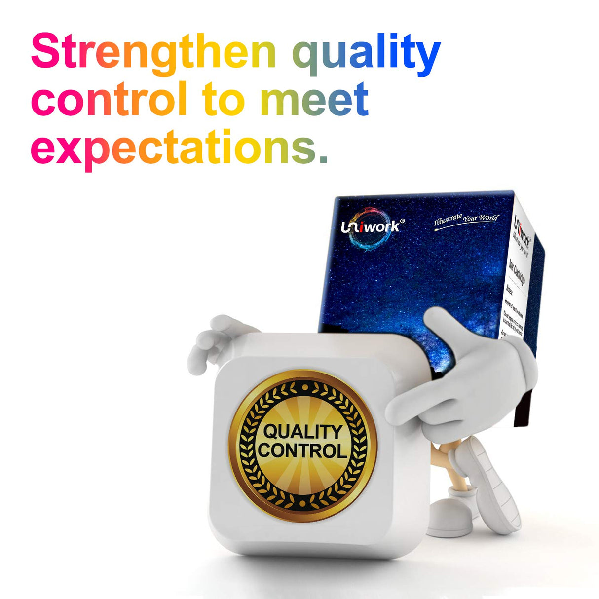 Uniwork Remanufactured Ink Cartridge Replacement for Epson 410XL 410 XL T410XL use for Expression XP-830 XP-640 XP-7100 XP-630 XP-530 XP-635 Printer Tray (Latest Upgraded Chip, 5 Pack) Uniwork