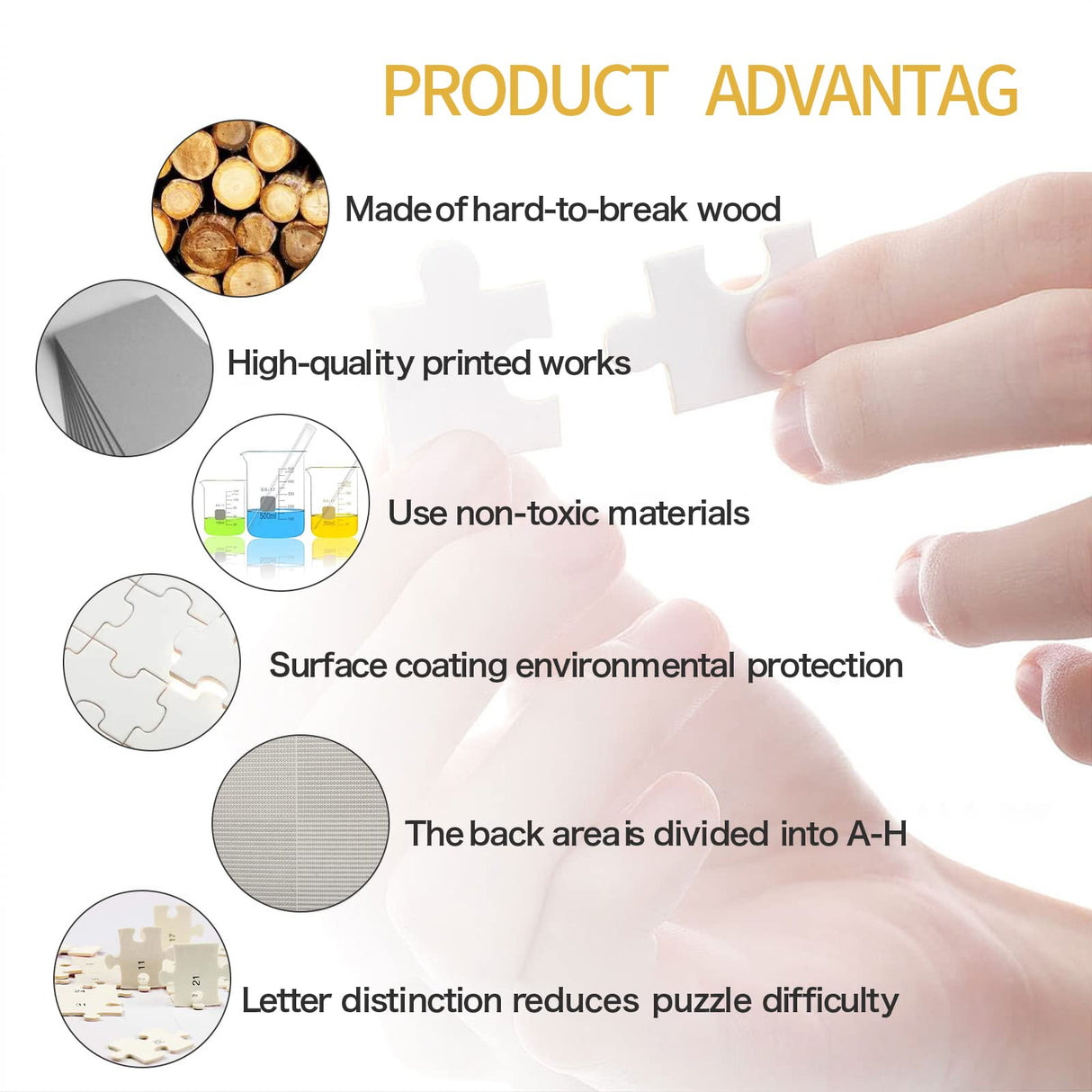 Jigsaw Puzzle 1000 Piece Edinburgh Castle Scotland Fountain Classic Puzzle DIY Kit Wooden Toy Unique Gift Home Decor Buhoet