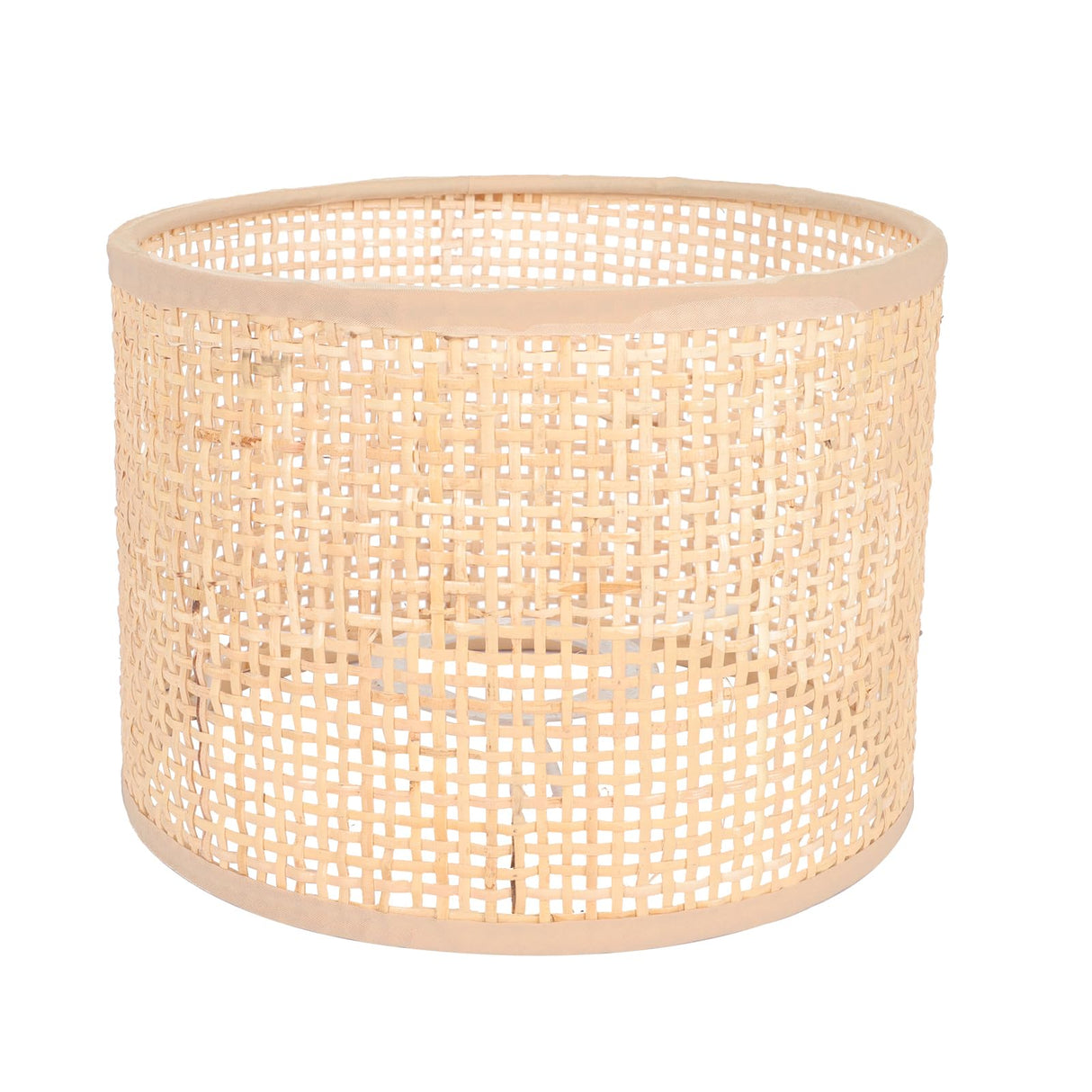 Baluue Rattan lampshade Drum lamp Shades Rattan Light Fixture Wicker lampshade Bedside lampshade lamp Victorian lamp Shade Hand Woven Rattan lamp Cover e27 Hanging Light kit Baluue