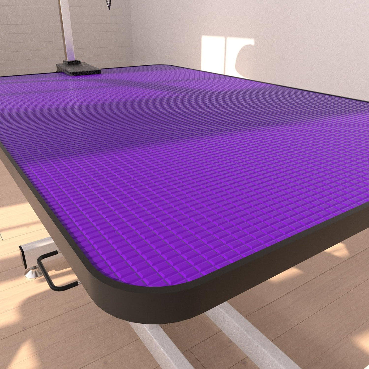 Hydraulic Dog Pet Grooming Table, 42 Inch Heavy Duty Z Lift Structure Professional Dog Grooming Table Suitable for Large Dogs at Home with Adjustable Arms, Clamps and 2 Grooming Noose, Purple Afqxf