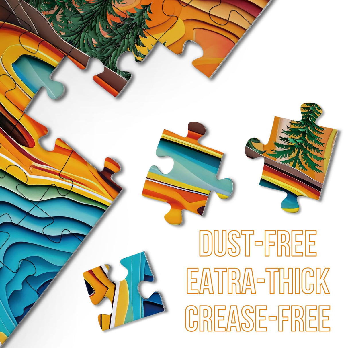 Sunset National Parks Puzzles for Adults 1000 Piece Nature Puzzles, Colorful Yellowstone Landscape Jigsaw Puzzle, Beautiful Hot Spring Scenic Plant Puzzle BBOLDIN