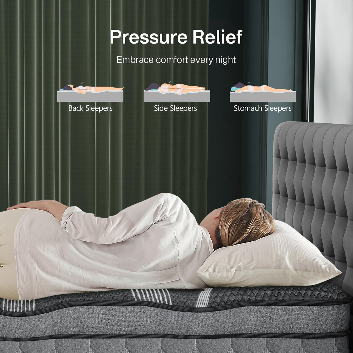 California King Mattress, 12 Inch Cal King Mattress in a Box, Upgraded Gel Memory Foam Hybrid Mattresses with Pocket Spring, Pressure & Pain Relief, Cooling, Strong Edge Support, CertiPUR-US SUAYEA