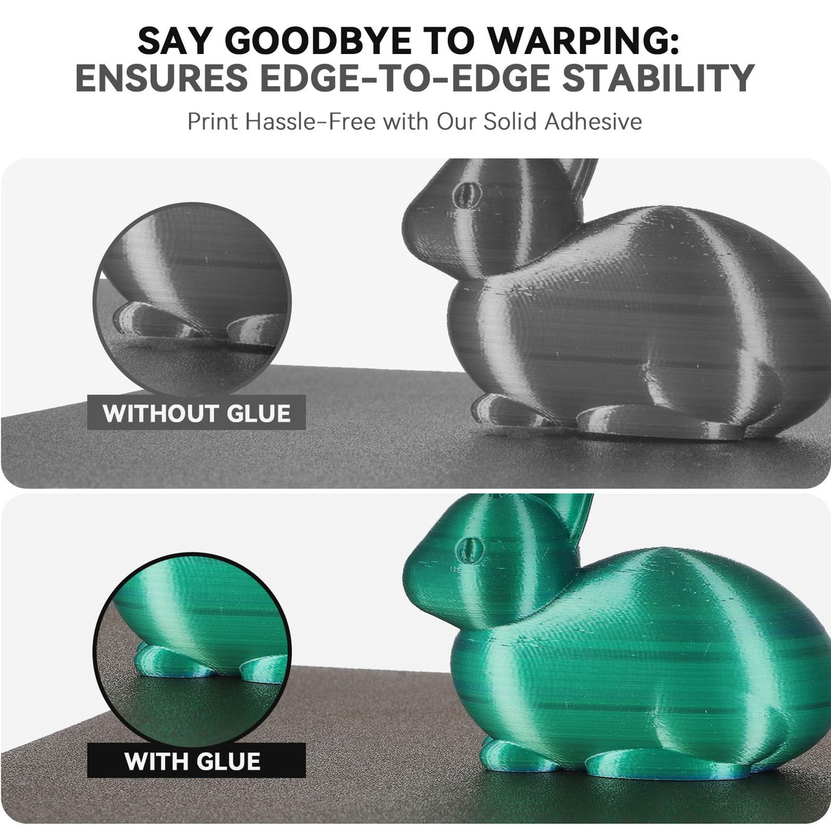 Creality 3D Printer Glue Stick Warping Reducing 3D Printer Glue Stick for Hot Bed 3D Printer Bed Adhesive PVP Solid 3D Print Glue Stick for PLA/ABS/PETG/PC/PA/TPU (Pack of 2) Creality