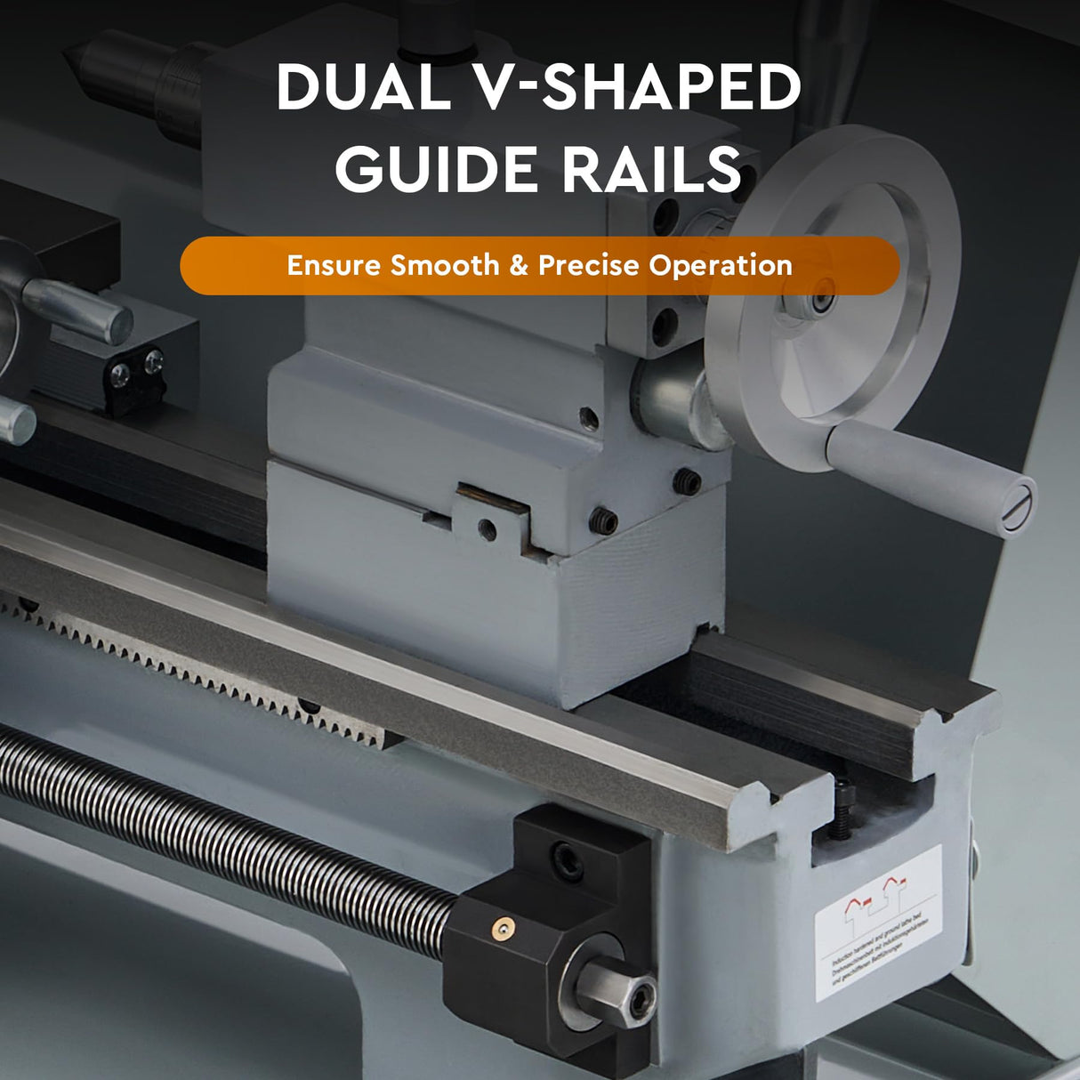 CREWORKS Mini Metal Lathe, 8" x 16" Benchtop Metal Lathe with 3 Jaw Chuck and 2500rpm Max. Spindle Speed, 750W Metalworking Machine with LCD Display, Metal Lathe Machine for Threading Turning Drilling CREWORKS