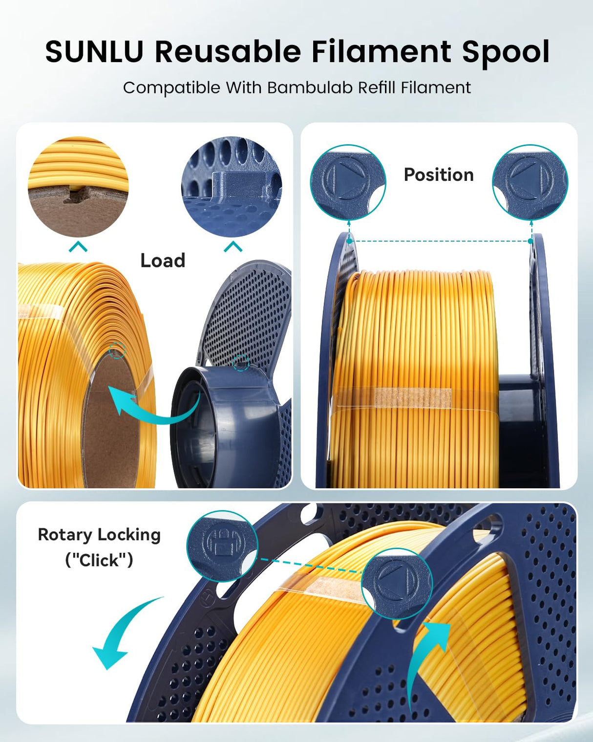SUNLU Silk PLA+ Filament 1.75mm Multicolor 250gx8, Silky Glossy PLA Plus 3D Printer Filament Bundle, 6 Rainbow Series+Gold+Silver YOOPAI