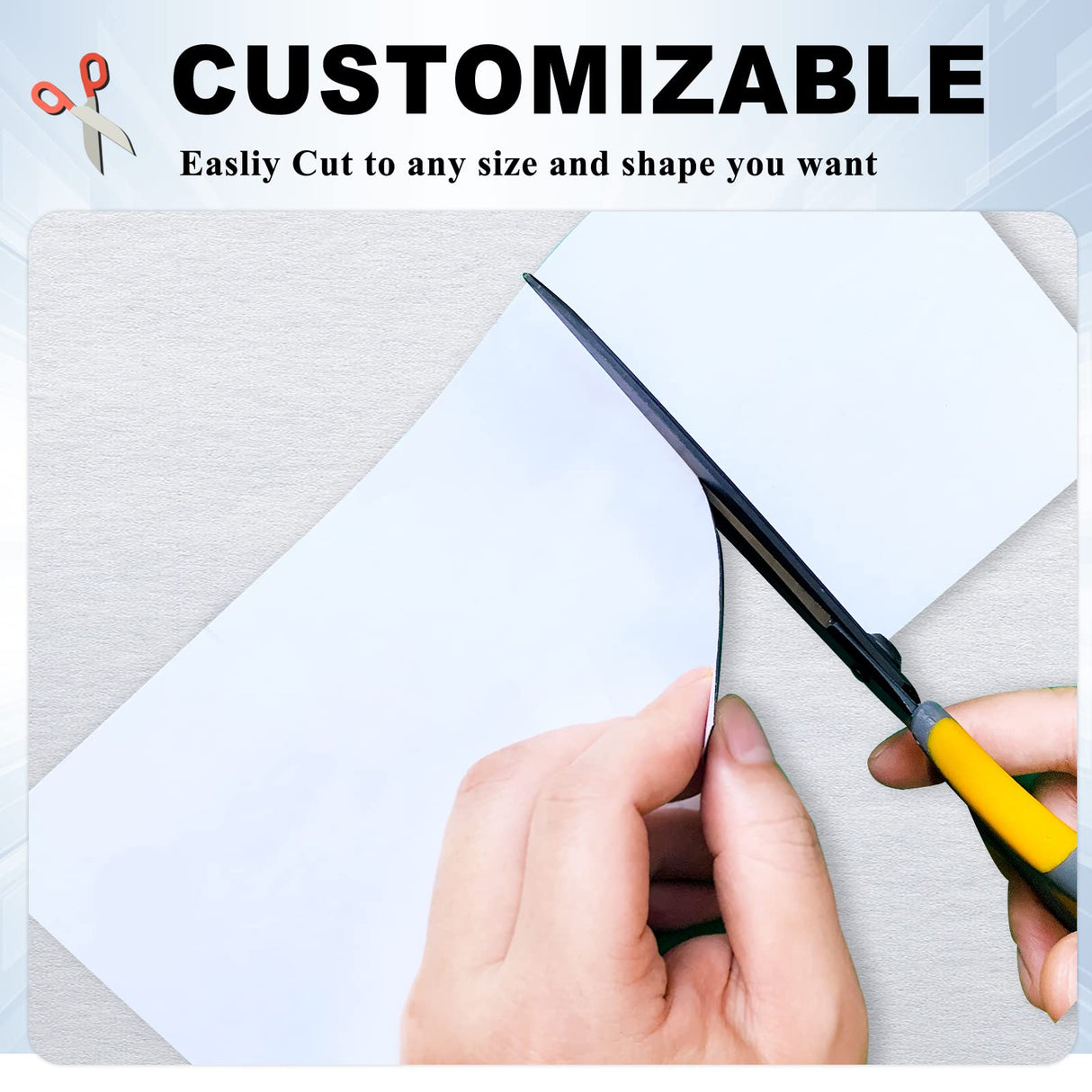 10 Pack 12" X 4" Bumper Sticker Magnets with Self Adhesive Flexible Magnetic Bumper Stickers, Turn Any Decal Into a Strong Magnet, Easy to Cut HYHOSHI