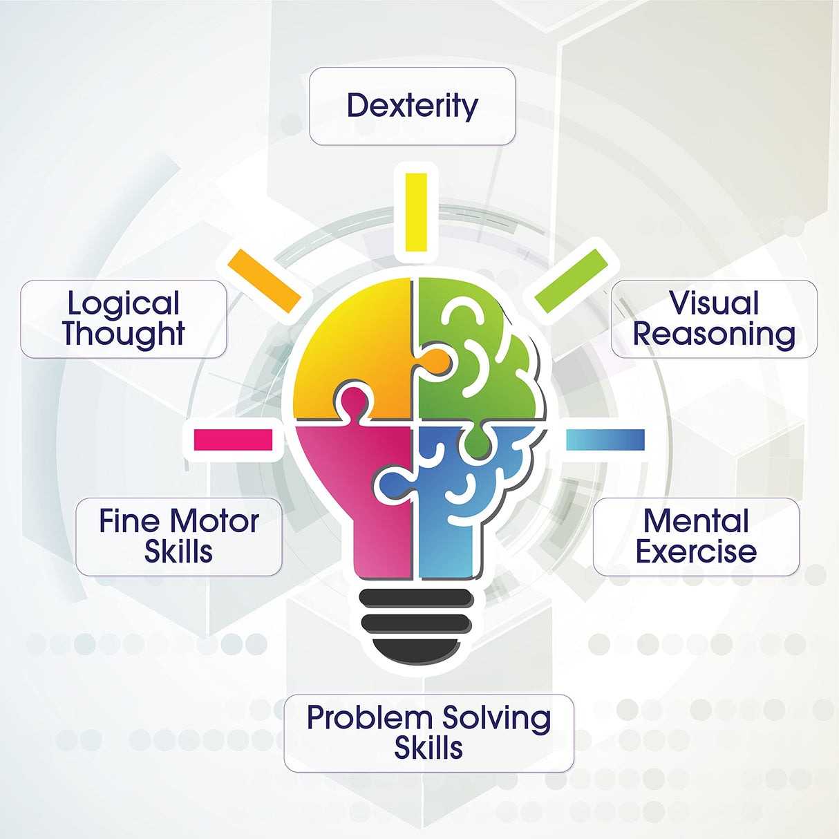 KI Puzzles Jigsaw Puzzle Sorting Trays. 6 Stackable Trays – Puzzle Storage - Holds up to 1500 Pieces KI Puzzles