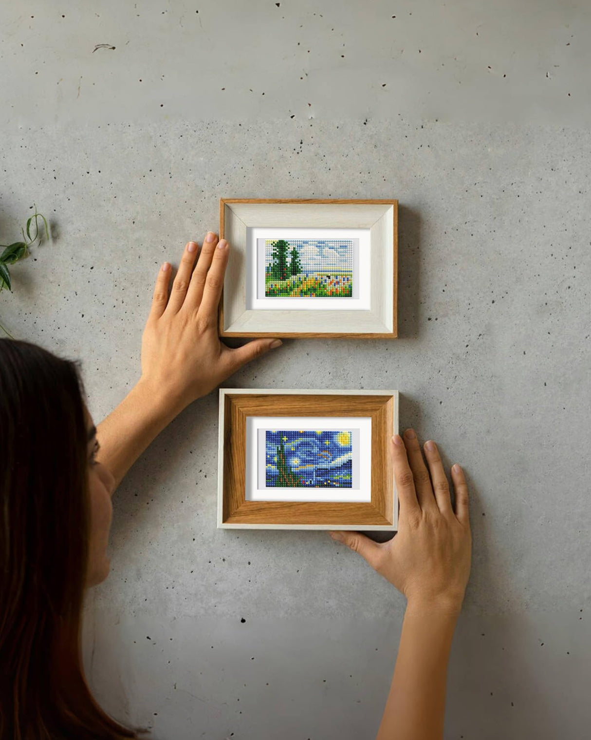 PeakLuv 12Pcs Small Diamond Art Kits Small Diamond Painting Kits, Classic Masterpiece Mini Diamond Art Kits for Beginners, Square Drill Mini Gem Painting 1-Hour Painting for Home Desktop Decor, 6X7in PeakLuv