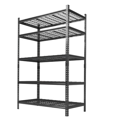 Garage Shelving 2200 LBS Storage Shelves Adjustable Metal Shelving Unit Heavy Duty 5 Tier Metal Shelves for Garage Kitchen Pantry Warehouse Basement, 48" W × 24" D × 72" H
