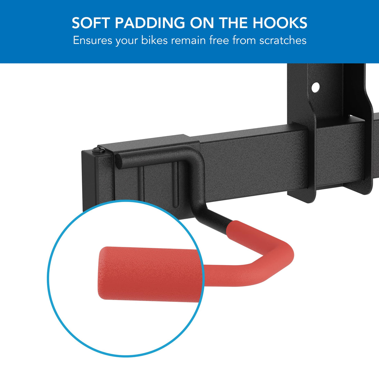 Mount-It! WheelsUp Bike Storage Rack with Shelf | Wall Mounted Garage Organizer Holds 5 Bikes | Adjustable Padded Hooks, Max Capacity 385 lbs | Space-Saving Solution Mount-It!