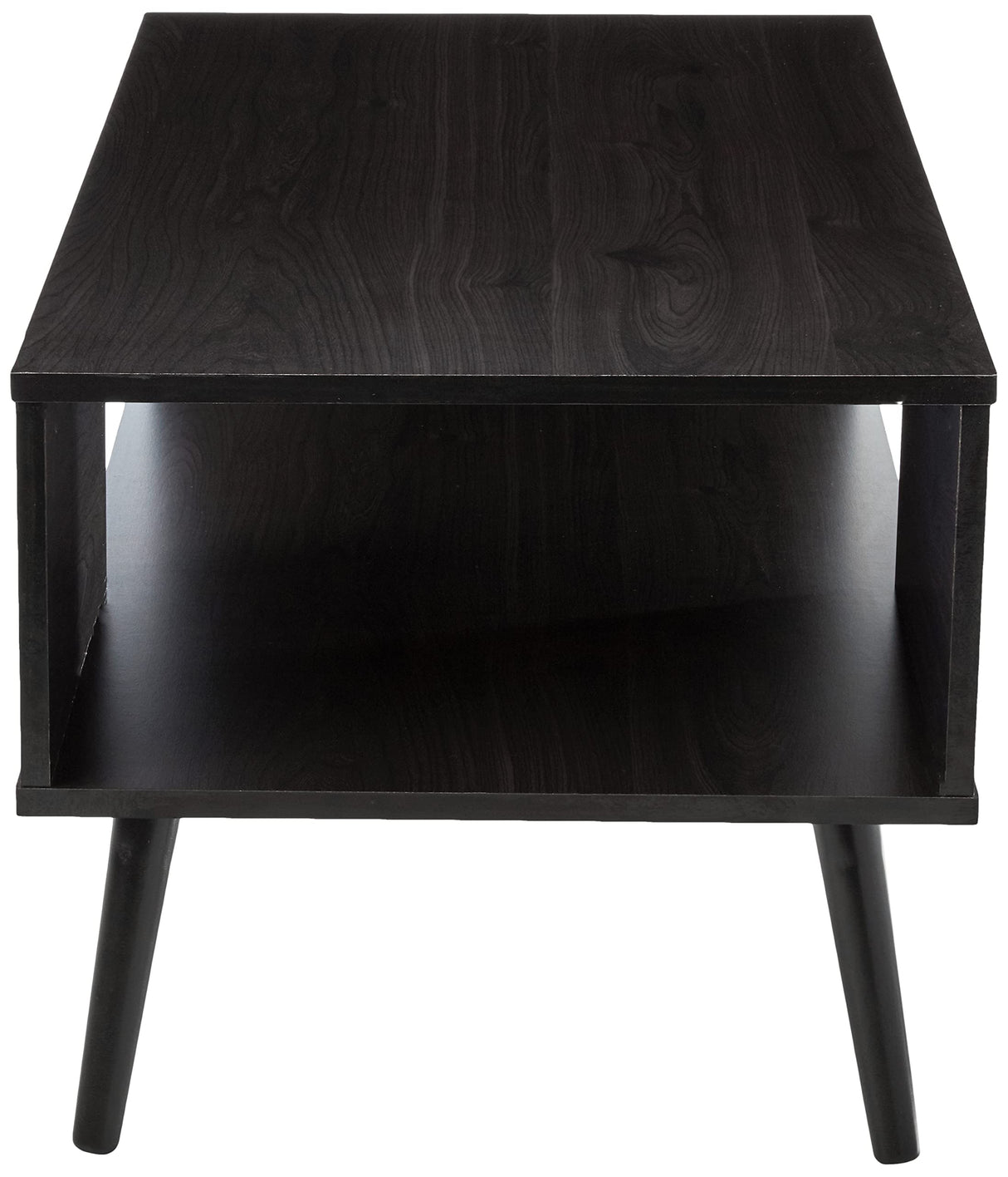 Furinno Claude Mid Century Style Coffee Table with Wood Legs, Espresso Large Non-Lift Top Furinno