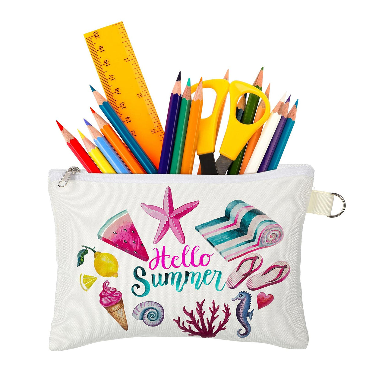 Weewooday Sublimation Blanks Cosmetic Bags Multipurpose DIY Heat Transfer Makeup Bags Toiletry Pouch Iron on Transfer Zipper Canvas Pencil Bag for Multi-functional Travel DIY Craft (24 Pieces) Weewooday