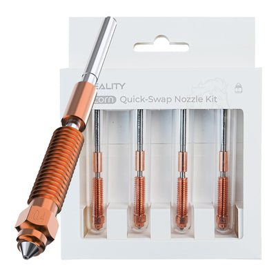 Creality Ender 3 V3/Plus K1C 3D Printer Nozzle Kit, Unicorn Quick-Swap Nozzle Kit 0.4mm 0.6mm 0.8mm, Steel-Tipped Copper Nozzle and Titanium Alloy Heatbreak, High Flow Nozzle Kit for 3D Printers