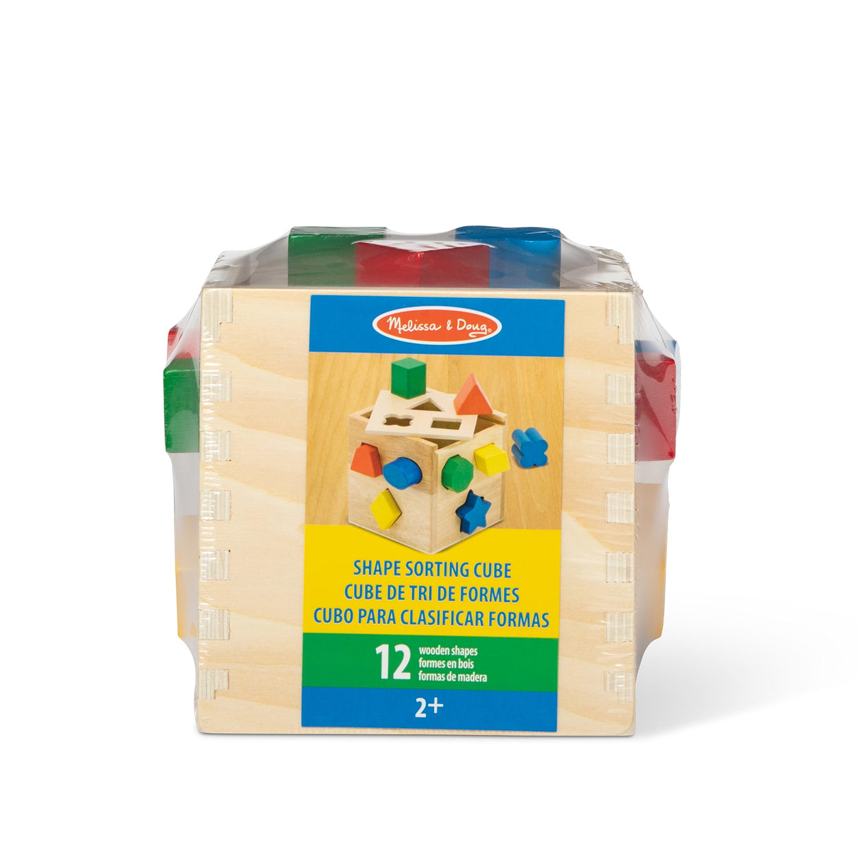 Melissa & Doug Shape Sorting Cube - Classic Wooden Toy With 12 Shapes - Kids Shape Sorter Toys For Toddlers Ages 2+ Melissa & Doug