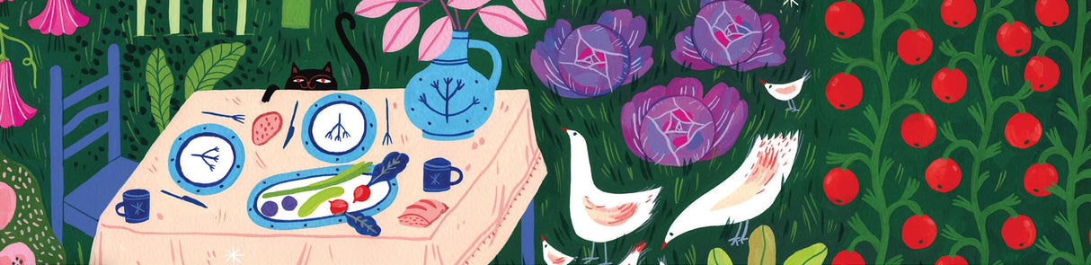 Ceaco - Lunch in The Garden - 300 Oversized Piece Jigsaw Puzzle Ceaco