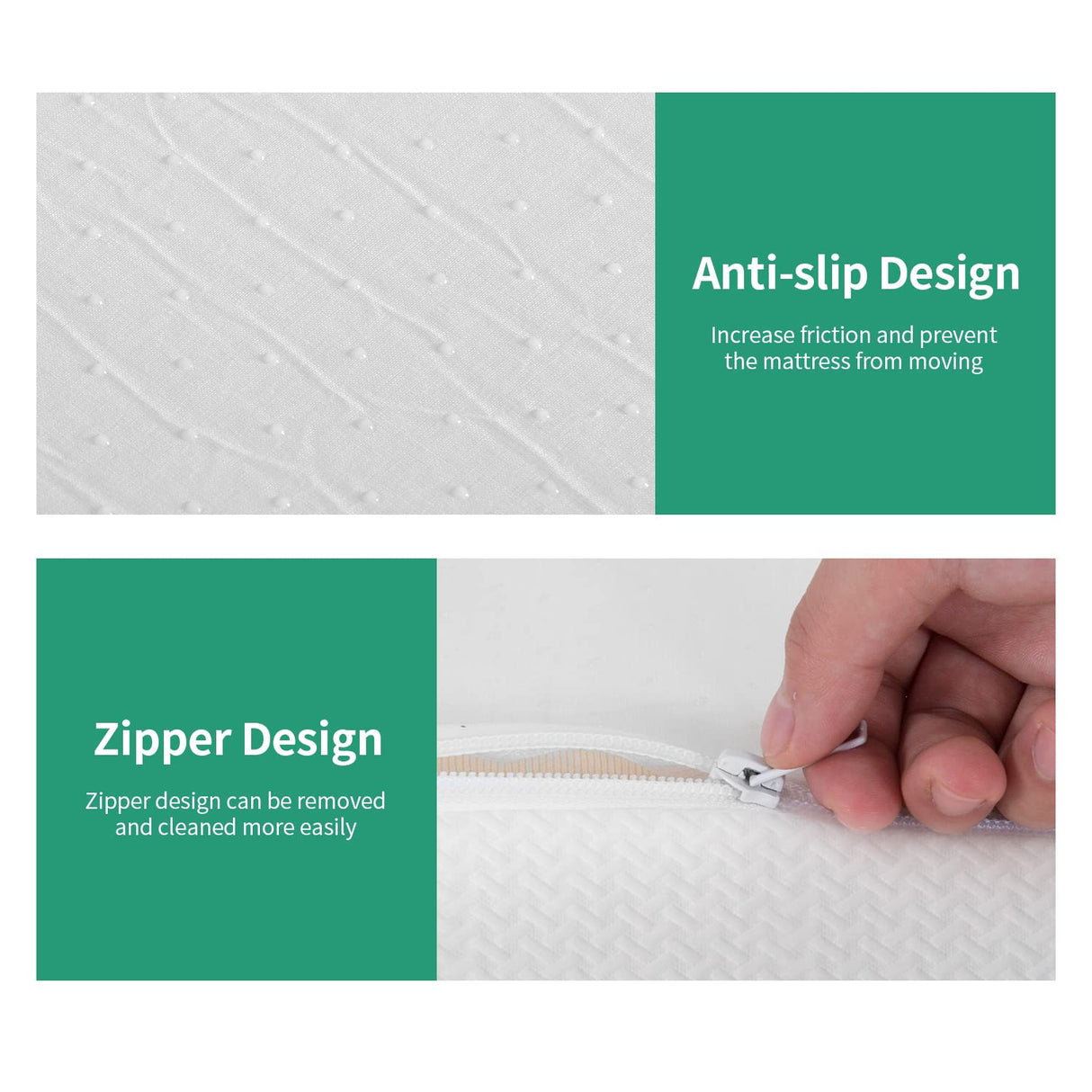 Pay Lesshere 12 Inch Queen Green Tea Mattress/Breathable Mattress for Cool Sleep & Pressure Relief/Medium Firm Mattresses/CertiPUR-US Certified/Bed-in-a-Box/Pressure Relieving (12 inch, Queen) PayLessHere