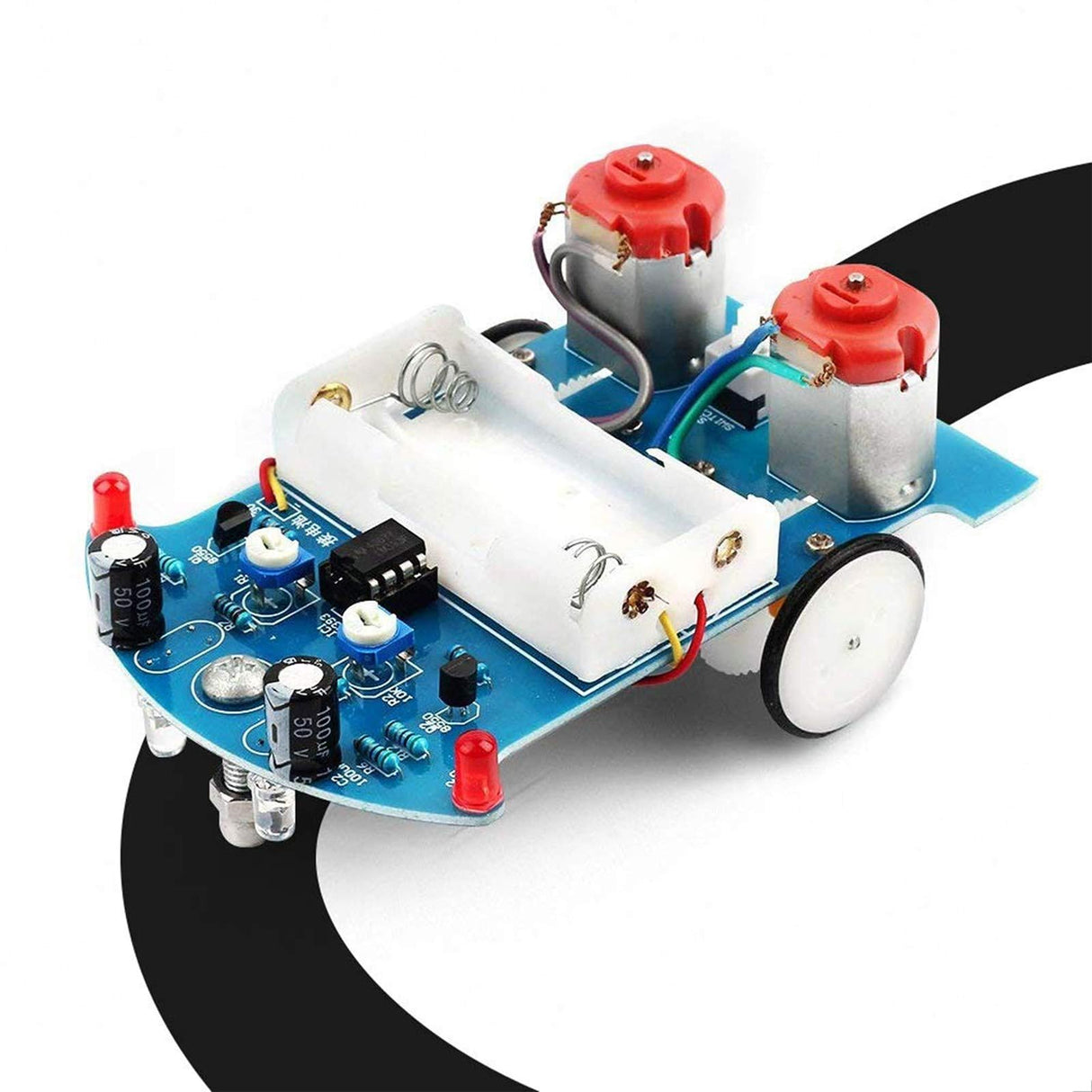 MiOYOOW Soldering Practice Kit, Line Following Robot Car Kit Beginners DIY Smart Car Soldering Project Kit for School Competition STEM Education, Learning Electronic Toys for 10+ Years Old Boys Girls MiOYOOW