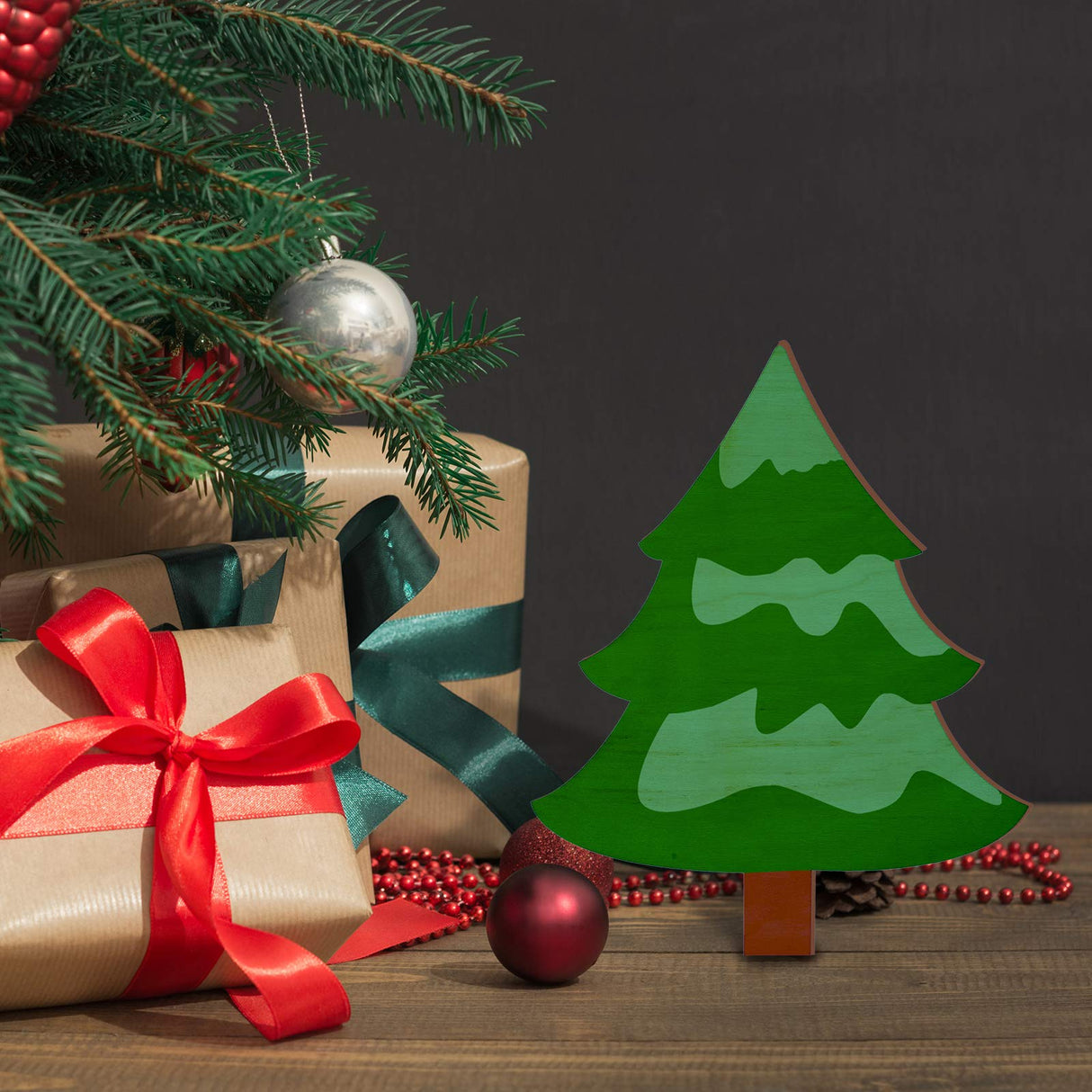 8 x 10 Inch Wooden Christmas Tree Cutout Christmas Unfinished Wooden Ornaments Blank Christmas Tree Craft Wooden Decorations for DIY Christmas Party Decor (12 Pieces) Jetec