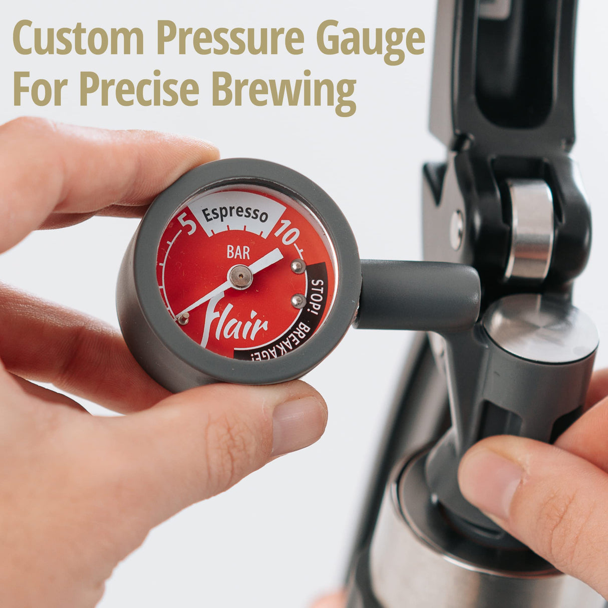 Flair Espresso Maker - Classic with Pressure Kit: Manual Lever Espresso Machine with Stainless Steel Tamper, Pressure Gauge and Carrying Case Flair