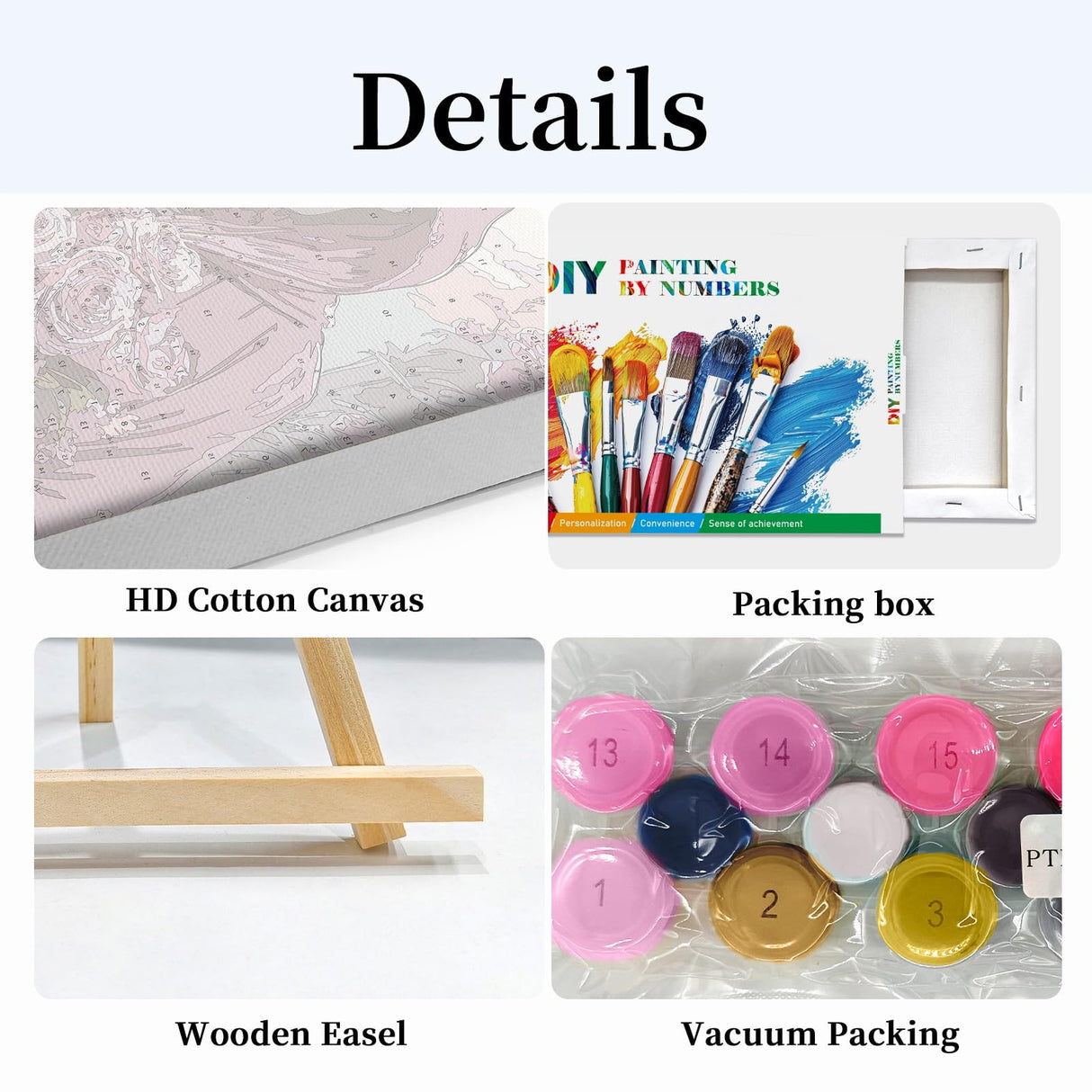 HeeBenor Skeleton Paint by Numbers Kit for Adults with Frame, Rose Skull Paint by Number with Easel, DIY Easy Adult Paint by Number Kits on Canvas Framed 8x12 Inch for Home Wall Decor HeeBenor