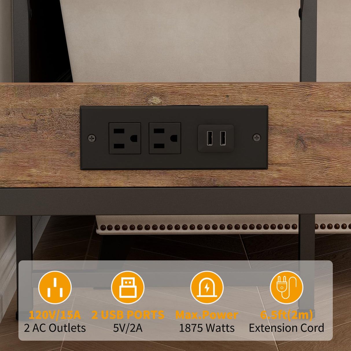 METYERRY Modern 20 Gallon Fish Tank Stand for Home Office, 2-Tier Aquarium Stand with Shelf for Storage, Fish Tank Table 24" x 12" x 21", Ideal for Breeder Tanks, and Reptile Terrariums, Rustic Brown METYERRY