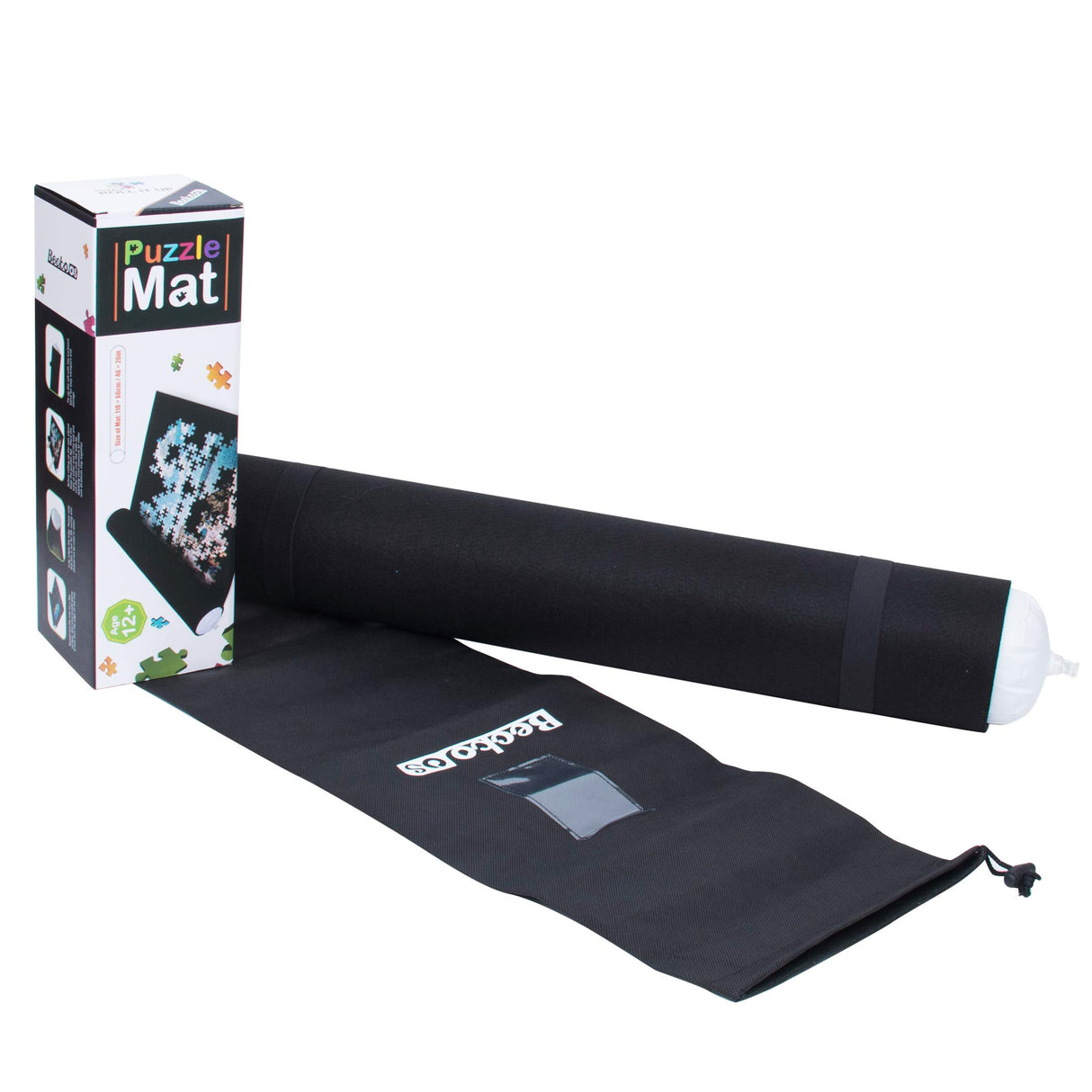Becko US Puzzle Mat Roll Up Puzzle Mats for Jigsaw Puzzles Puzzle Roll Up Mat Puzzle Board Puzzle Keeper Puzzle Storage with Drawstring Storage Bag for Up to 1500 Pieces Becko US