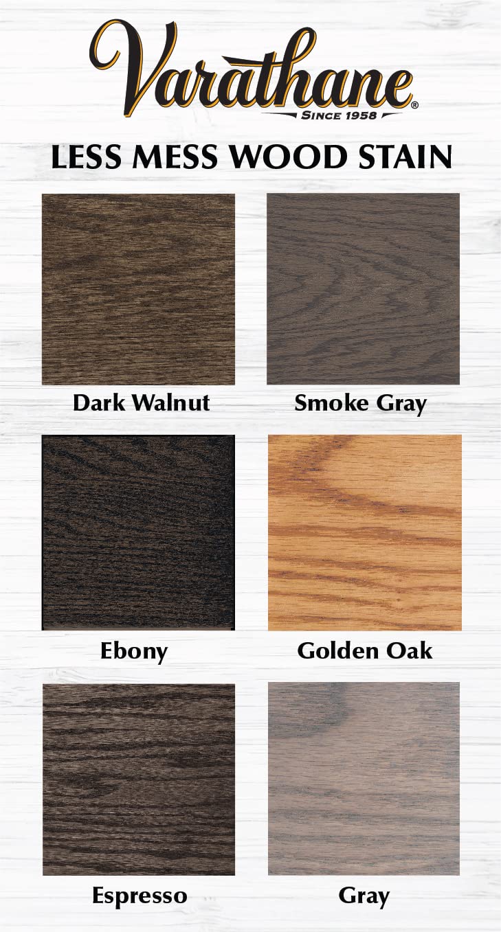 Varathane Less Mess Wood Stain and Applicator, 4 oz, Dark Walnut Varathane