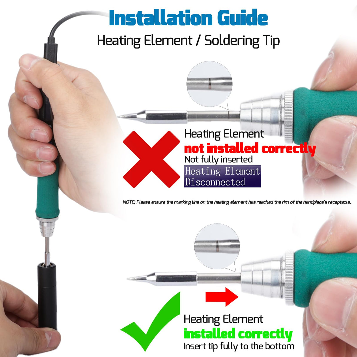 WEP 928D-IV Soldering Iron Kit with Fast Heating with C235 Tip, Dynamic Screen, Compact USB Soldering Iron with Tool Bag, Multi-Functional Cover, Type-C Charging, Sleep Mode, PD/QC Protocols WEP
